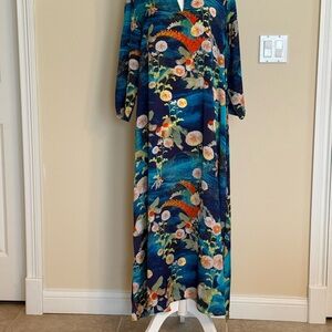 Floral Maxi Kaftan Long Sleeves